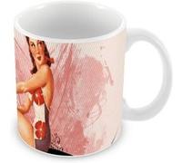 Fabulous Mug céramique Pin Up 1954 Calendar Girl Blanc G