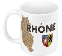 Fabulous Mug céramique Rhône carte ancienne Blanc G