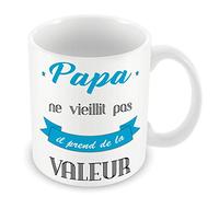Fabulous Mug Céramique Tasse Papa ne Vieillit Pas Il Prend de la Valeur Bleu