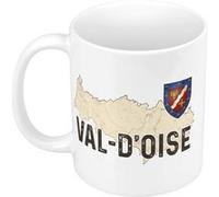 Fabulous Mug céramique Val d'Oise carte ancienne Blanc G