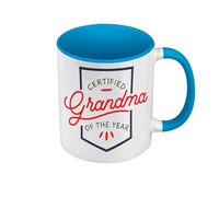 Fabulous Mug de Couleur Qualité Premium Bleu - Certified Grandma of the Year Family Grandmother - Tasse avec anse et intérieur de couleur