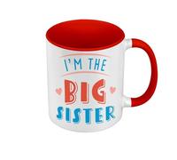 Fabulous Mug de Couleur Qualité Premium Rouge - I'm the Big Sister Family Daughter Child - Tasse avec anse et intérieur de couleur
