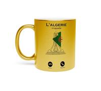 Fabulous Mug Doré en Céramique Chromé - L'Algérie M'Appelle Culture Patrimoine Tourisme - 325 ml