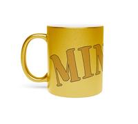 Fabulous Mug Doré en Céramique Chromé - Minou Mignon Animal Chat Enfant - 325 ml