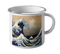Fabulous Mug Emaillé Métal Hokusai Kanagawa Waves View Mount Fuji