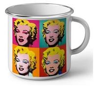 Fabulous Mug en métal émaille Andy Warhol Portrait Quadriptique Marilyn Monroe Blanc G