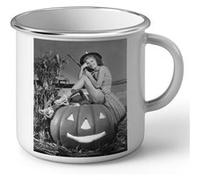 Fabulous Mug en métal émaille Anne Nagel Retro Sorciere Actrice 50's Blanc G