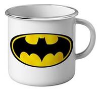 Fabulous Mug en métal émaille Batman Super Heros Logo Jaune Blanc G