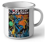 Fabulous Mug en métal émaille Black Panther Marvel Couverture BD Blanc G