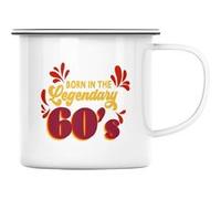 Fabulous Mug en métal émaille Born in the Legendary 60's Blanc G