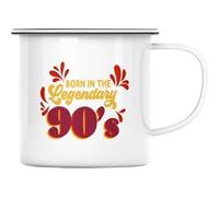 Fabulous Mug en métal émaille Born in the Legendary 90's Blanc G
