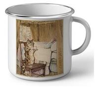 Fabulous Mug en métal émaille Chat Tasse de The Beatrice Potter Blanc G