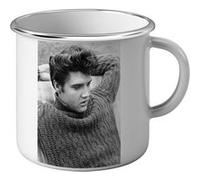 Fabulous Mug en métal émaille Elvis Presley Chanteur 10 Blanc G