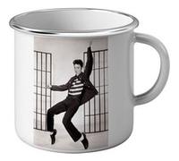 Fabulous Mug en métal émaille Elvis Presley Chanteur 2 Blanc G