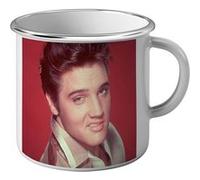 Fabulous Mug en métal émaille Elvis Presley Chanteur Blanc G