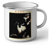 Fabulous Mug en métal émaille Ete Sur la Cote D'Azur Affiche Vintage Blanc G