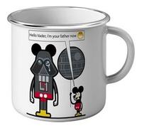 Fabulous Mug en métal émaille Game of G ark Vador Mickey Je Suis Ton Père Blanc G