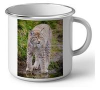 Fabulous Mug en métal émaille Grand Lynx Blanc G