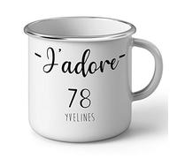 Fabulous Mug en Métal Emaillé J'Adore 78 Yvelines Departement France Region Versailles