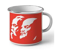 Fabulous Mug en Métal Emaillé Lenine Marx Communiste Revolution URSS Russie