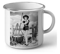 Fabulous Mug en métal émaille Matha Vickers Sorciere Blanc G