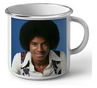 Fabulous Mug en métal émaille Michael Jackson Adolescent 1978 Blanc G