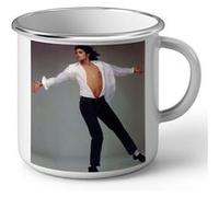 Fabulous Mug en métal émaille Michael Jackson Danse 1989 Blanc G