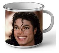 Fabulous Mug en métal émaille Michael Jackson Sourire Blanc G