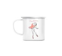Fabulous Mug en Métal Emaillé Prima Ballerina Dancer Star Illustration Ballet Drawing