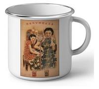 Fabulous Mug en métal émaille Pub Sun Tabac et Cigarettes Poster Vintage Chine Blanc G