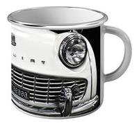 Fabulous Mug en métal émaille Voiture Triumph Vintage Noir et Blanc Blanc G