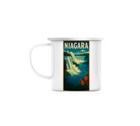 Fabulous Mug Métal Émaillé 284 ml Chutes du Niagara paysage voyage vintage - Tasse Vintage Incassable Camping Randonnée
