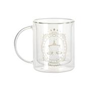 Fabulous Mug Verre Double Paroi - Balance Cartomancie Signe Astrologie Zodiaque Astres Constellation Tarot - Tasse a Cafe et The Isotherme 330ml Effet Suspendu Anti-Brulure Imprime en France