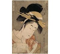 Fabulous Poster Affiche Estampe Japonaise 12 Geisha Art Délicat Original Vintage 30x39cm