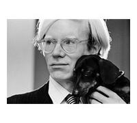Fabulous Poster Andy warhol avec son chien (31cm x 45cm) G