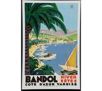 Fabulous Poster Bandol cote d'azur affichevintage (31cm x 47cm) G