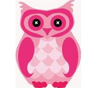 Fabulous Poster Chouette rose yeux en boutons (91x122cm) Rose G