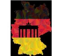 Fabulous Poster Drapeau carte allemagne (61cm x 83cm) G
