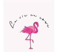 Fabulous Poster Flamant rose la vie en rose dessin (30x31cm) Rose G