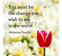 Fabulous Poster Gandhi be the change citation (31cm x 31cm) G