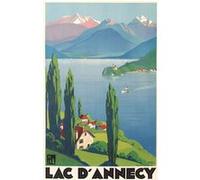 Fabulous Poster Lac d'annecy france affiche vintage (42cm x 66cm) G