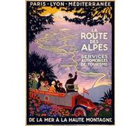 Fabulous Poster Route des alpes voiture affiche vintage (42cm x 59cm) G