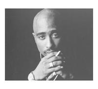 Fabulous Poster Tupac shakur portrait noir et blanc (31cm x 38cm) Noir G