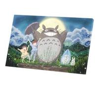 Fabulous Tableau décoratif en toile Mon Voisin Totoro Dessin Foret Miyazaki (48 cm x 30 cm) G
