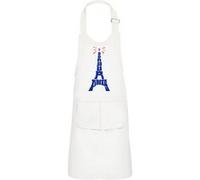 Fabulous Tablier Cuisine Enfant 2 Poches Blanc Bonjour Paris - Haut de gamme Blanc G