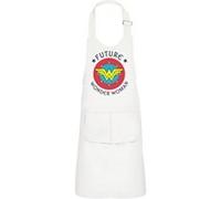 Fabulous Tablier Cuisine Enfant 2 Poches Blanc Future Wonder Woman - Haut de gamme Blanc G