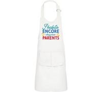 Fabulous Tablier Cuisine Enfant 2 Poches Blanc J'habite Encore Chez Mes Parents - Haut de gamme Blanc G