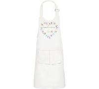 Fabulous Tablier Cuisine Enfant 2 Poches Blanc La Meilleures Maîtresse du Monde Coeur - Haut de gamme Blanc G