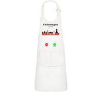 Fabulous Tablier Cuisine Enfant 2 Poches Blanc L'Allemagne M'Appelle Patrimoine et Drapeau - Haut de gamme Blanc G