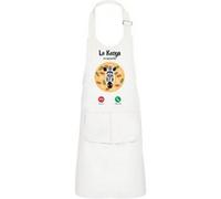Fabulous Tablier Cuisine Enfant 2 Poches Blanc Le Kenya M'Appelle Zèbre - Haut de gamme Blanc G